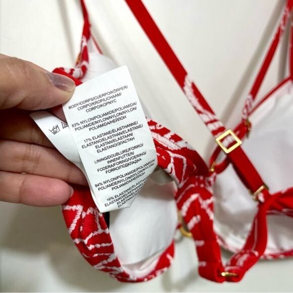 New La Blanca Underwire Draped Over the Shoulder Bikini Swimsuit Top + Bottom - Picture 10 of 16